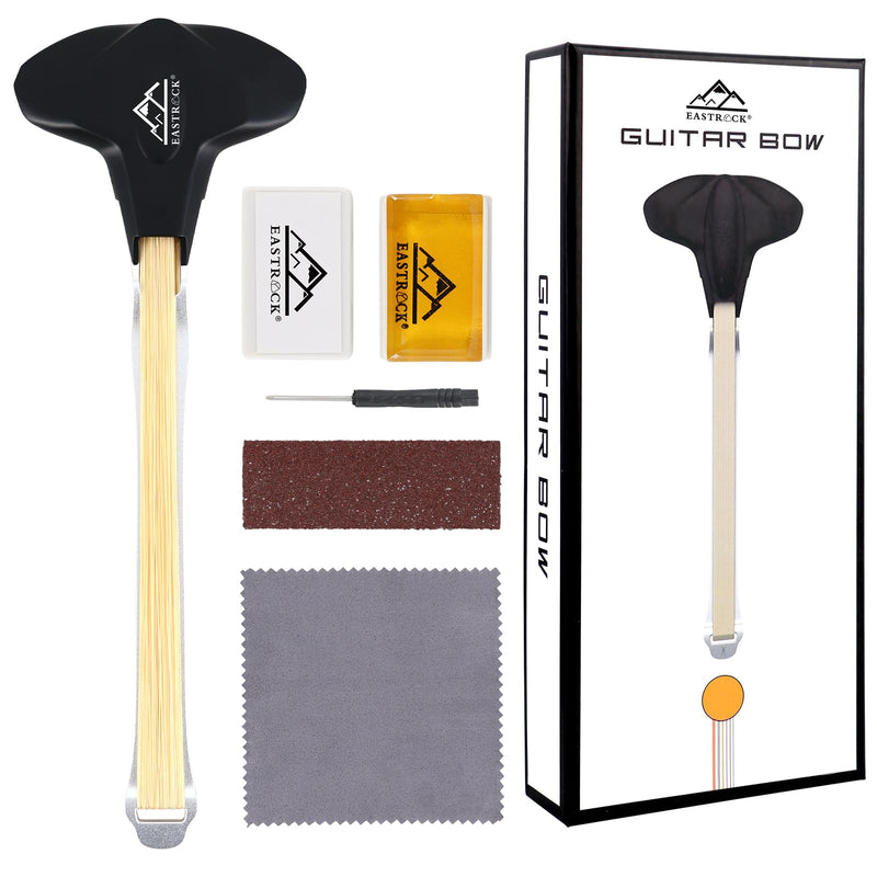 [AUSTRALIA] - EASTROCK Guitar Bow, 2-in-1 Real Horsehair Guitar Bow for Acoustic, Create Violin & Cello-Like Sounds, Christmas Birthday Gift for Guitar Player and Music Lover, Long Black 