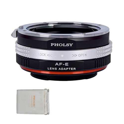 PHOLSY Lens Mount Adapter Manual Focus: Compatible with Sony A (Minolta AF) Lens to Sony E (NEX) Camera Body, Compatible with Sony A to E, Sony A to NEX Sony A / Minolta AF to Sony E