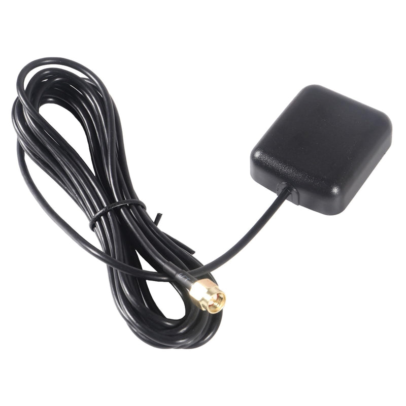 GPS Navigation Antenna with SMA Male Connector Vehicle Waterproof Active GPS Antenna for Car Stereo Head Unit GPS Navigation System Module Truck Marine Boat GPS Tracker