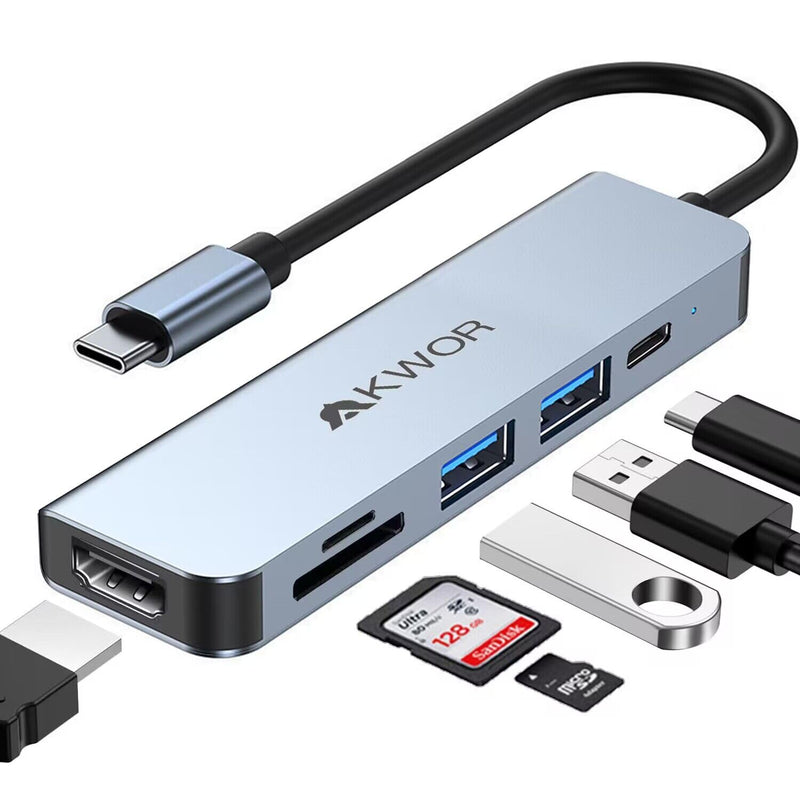 USB C Hub HDMI Adapter, USB C SD Card Reader, USB C to HDMI 4K with100W PD, USB 3.0, SD/TF Card Reader for iphone 15, MacBook Air/Pro, iPad Pro, Mac, Dell/Acer/HP/ASUS/Switch