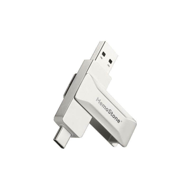 KingSpec MemoStone External SSD 512GB, Up to 550MB/s, USB Flash Drive 2-in-1 USB C & USB A, Thumb Drive Memory Stick SSD Portable Hard Drive Compatible with iPhone 15/PS4/PS5/Android Phone/Windows/Mac