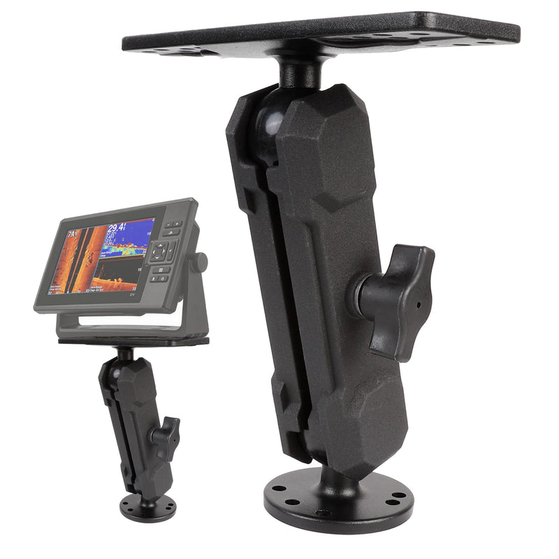 Aluminum Alloy Fish Finder Mount with C Size 1.5" / 38mm Ball | 5.9" Arm Marine Electronic Mount Compatible with Garmin,Humminbird, Lowrance and More