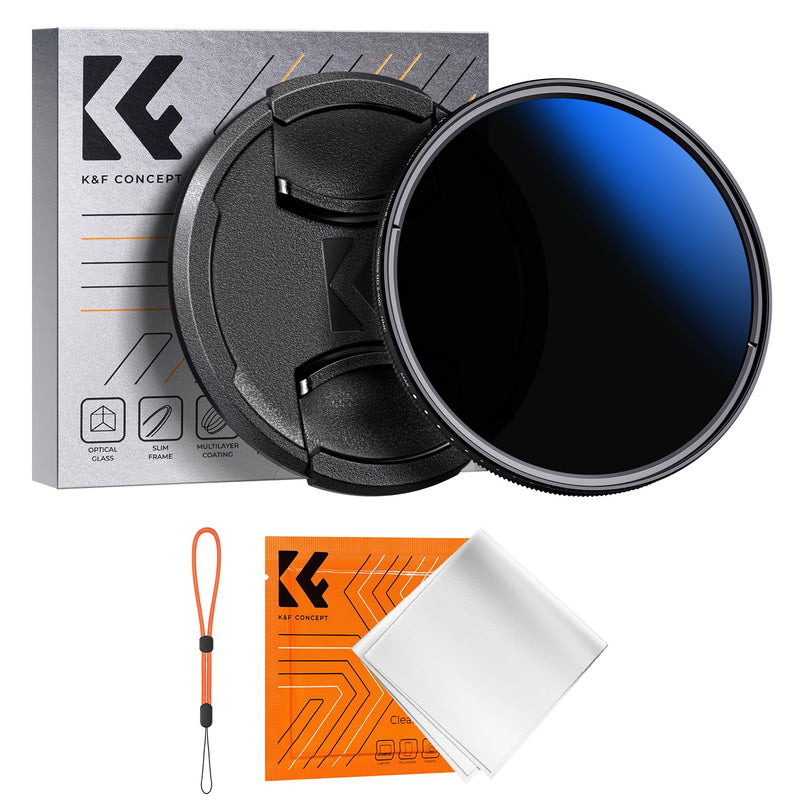 [AUSTRALIA] - K&F Concept 52mm Variable ND Camera Lens Filter ND2-ND400 (1-9 Stops) + Filter Cap + Cleaning Cloth 18 Multi-Layer Coatings Adjustable Neutral Density Ultra Slim Lens Filter (K-Series) 