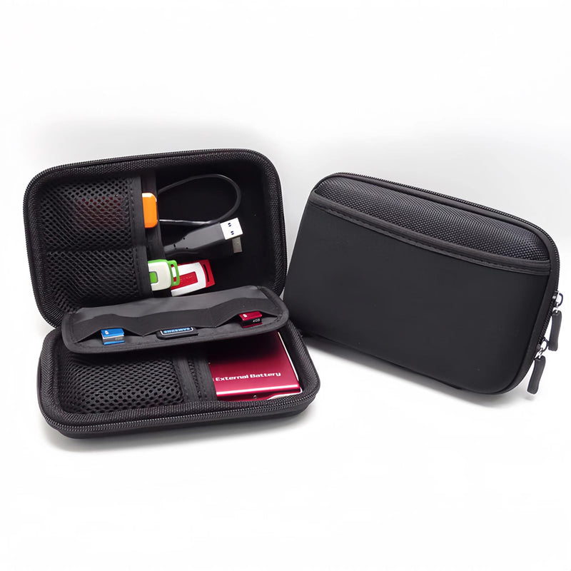 [AUSTRALIA] - Higher Quality Hard Drive case 2.5 inch External Drive Storage Carrying Bag Travel Cable Organizer Bag Electronic Organizer Travel case Travel Essentials （1 Black Cable Organizer Bag ） 