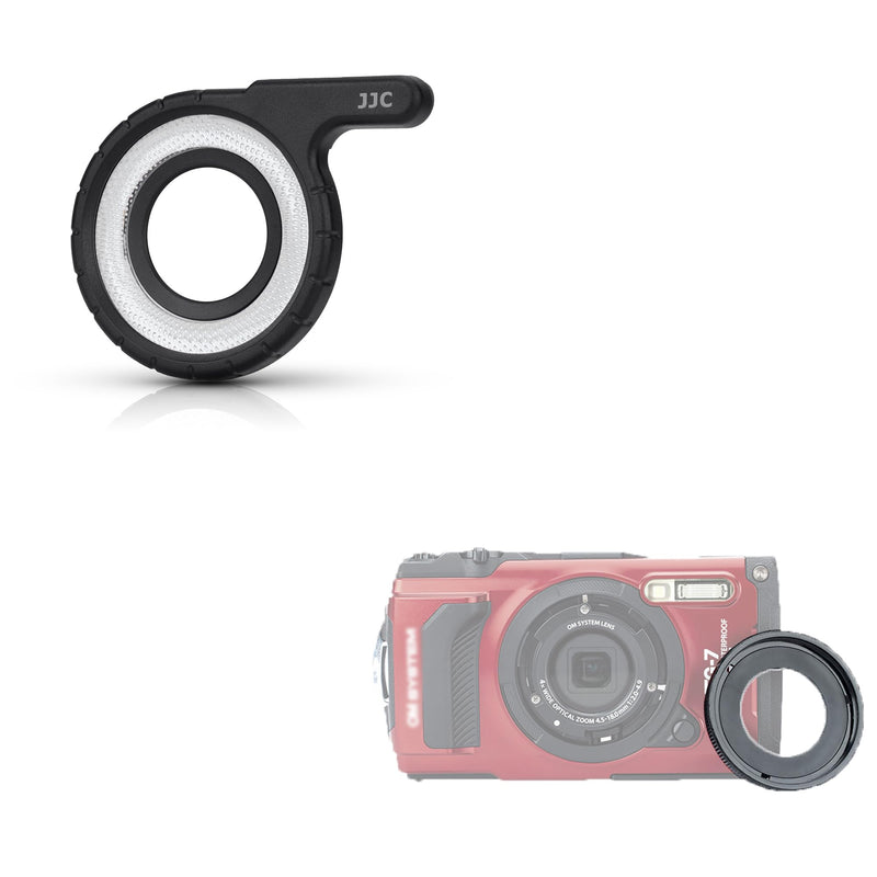 JJC LED Light Guide with Conversion Lens Adapter for Olympus Tough TG7 TG6 TG5 TG4 TG3 TG2 TG1