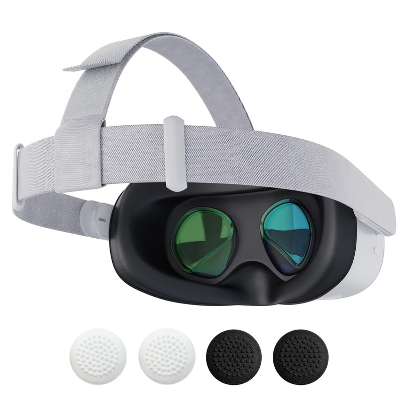 DUXICEPIN Head Strap for Oculus Quest 2, Replacement Head Strap for Oculus Quest 2, VR Accessories with 2 Pair Thumb Grip Caps,Oculus Quest 2 Head Strap,Meta Quest 2 Head Strap