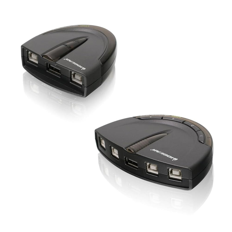 IOGEAR 2 Port and 4 Port USB 2.0 Switch - Auto Printer Switch - Manual or Auto Controlled - LED Indicator - Plug n Play GUB231 - GUB431