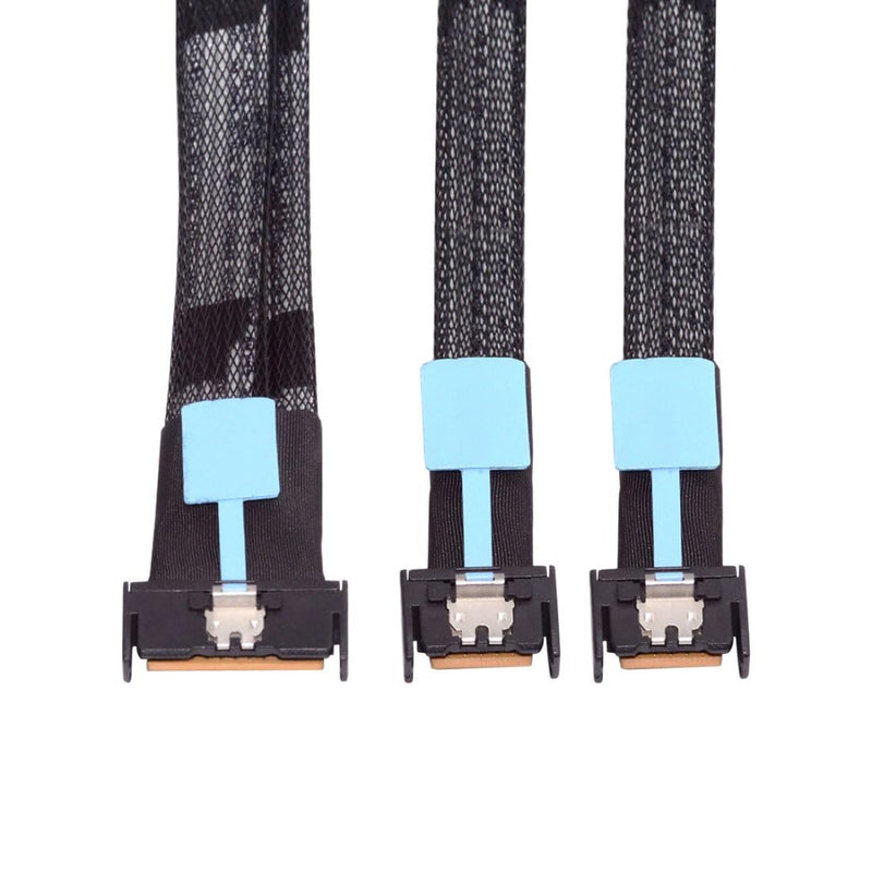 chenyang PCI-E 5.0 Mini Cool Edge IO MCIO 8X 74Pin 1 to 2 MCIO 4X 38Pin SFF-TA-1016 Extension Data Cable 0.5M 8X MCIO to 2 * 4X MCIO