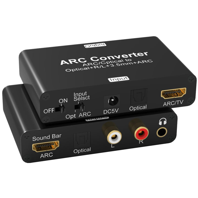 Tendak 192KHz ARC Audio Converter, HDMI ARC Audio Extractor DAC Converter, HDMI ARC SPDIF/Optical to HDMI ARC, SPDIF/Optical, L/R or 3.5 mm Jack Stereo for TV, Digital to Analog Audio Converter