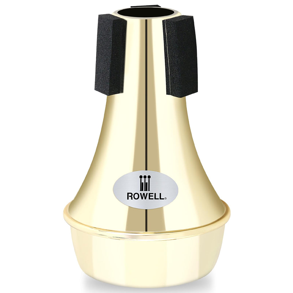 ROWELL Trumpet Mute, ABS Straight Trumpet Mute,Mini Trumpet Mute Silencer,Lightweight Practice Trumpet Mute,Trumpet Acessories for Beginner.(Gold) Gold