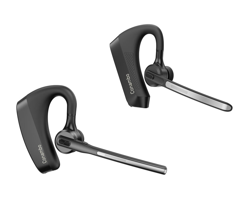Conambo K10C&K21 Bluetooth Headset, Wireless Bluetooth Earpiece with CVC8.0 Dual Mic Noise Canceling 16 Hrs Talking Time for Truck Driver iPhone Android Cell Phones