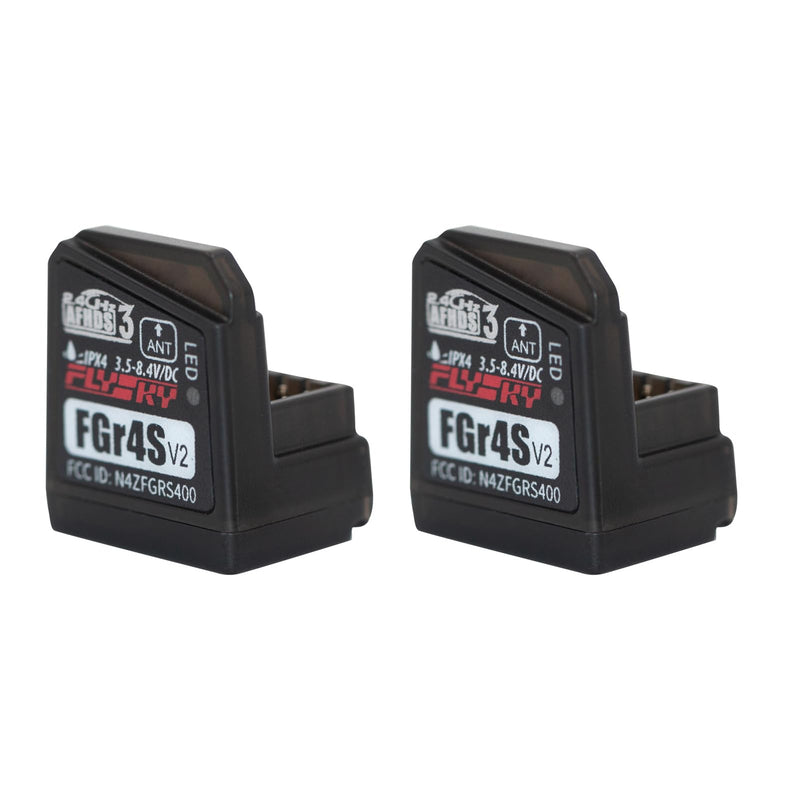 FGR4S V2 Receiver 2pcs AFHDS 3 Built-in Single-Antenna Bidirectional PWM/PPM/IBUS Output Receiver for NB4 PL18 Remote Control Transmitter