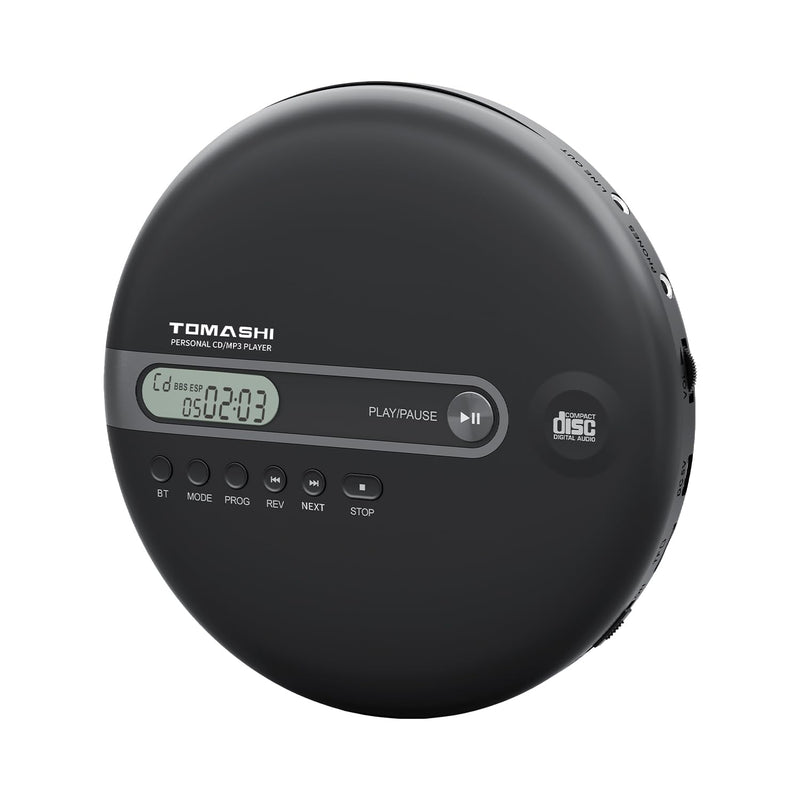 [AUSTRALIA] - Portable CD Player with Bluetooth, CD Player with Headphones, ESP 40 Seconds for Home Travel, Stereo CD Walkman with LCD Display for Adults Students Kids 