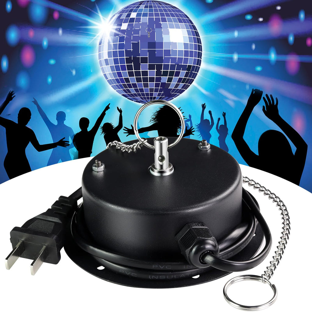 1 RPM Slow Speed Disco Ball Motor Heavy Duty Mirror Ball Electric Motor Rotator Supports 4'' - 12'' Balls for Dj Party Light Home Bands,Christmas Party 1 RPM Motor