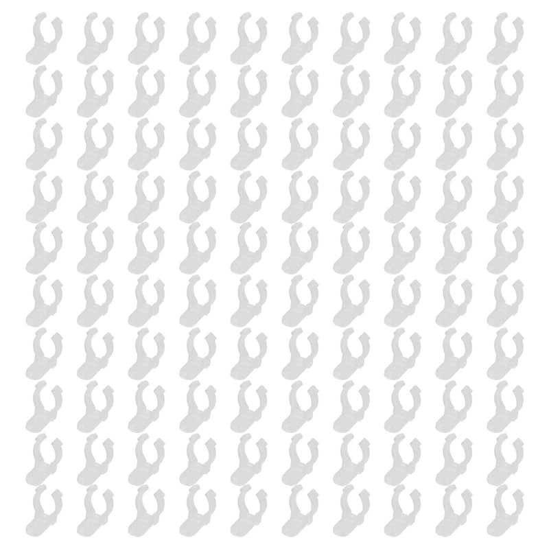 100Pcs 1/2 Inch LED Rope Light Clips Holder Cable Clips with Screws for Hanging Christmas Light String Lights Outdoor Wedding Patio LED Light Wall Mount 1/2 Inch(12mm) Transparent