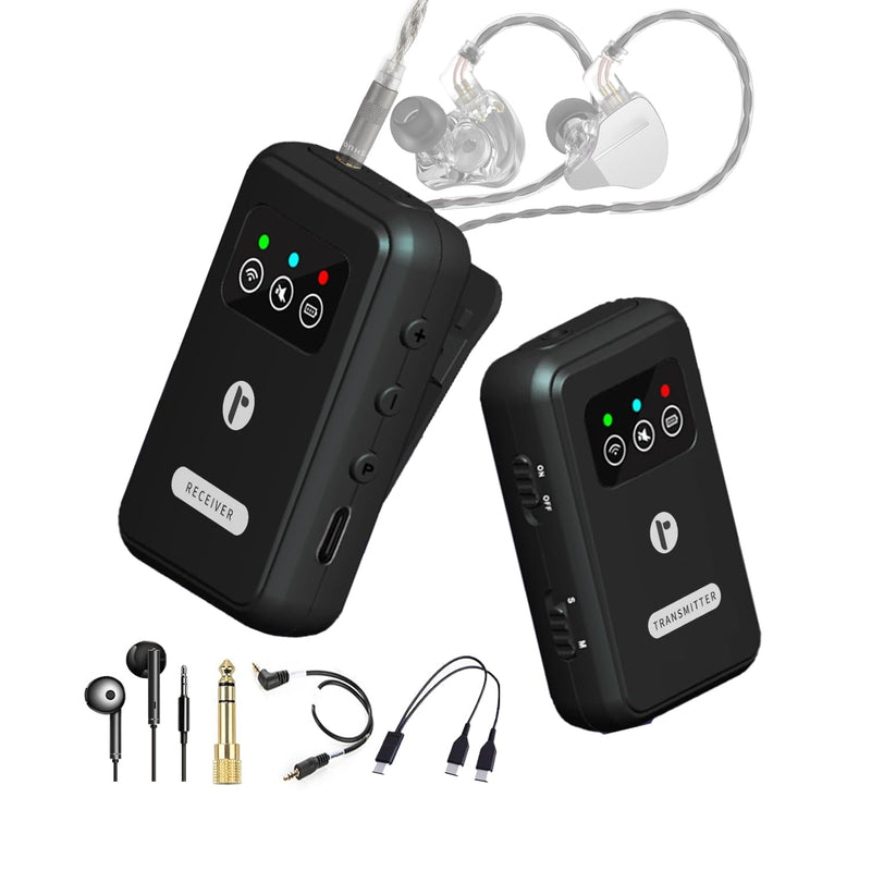 AirLink V2 - Wireless IEM 2.4 GHz Adapter with In Ear Monitor System, Automatic Pairing, Lossless Audio, 165ft Range, 12-Hour Battery Life, and Ultra-Low 5ms Latency - Perfect for Free Movement and Professional Use RL-IEM-W1