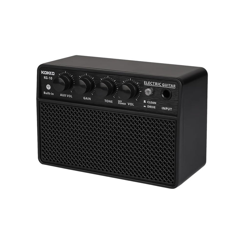 Guitar Amplifier Small Electric Guitar Amp 10W Mini Portable Guitar Practice Speaker for Daily Practice Street Performances Rechargeable Portable Audio Supports BT/Headphone Connection