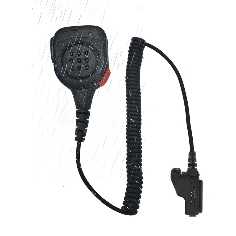 Hand Shouler Mic with 3.5mm Police Handmic Lapel Microphone Radio Remoter Speaker for Motorola xts 5000 5000r 2500 2500i 2250 1500 3000 3500 4250 ht1000 cts stx xds xps Series (Black) Black