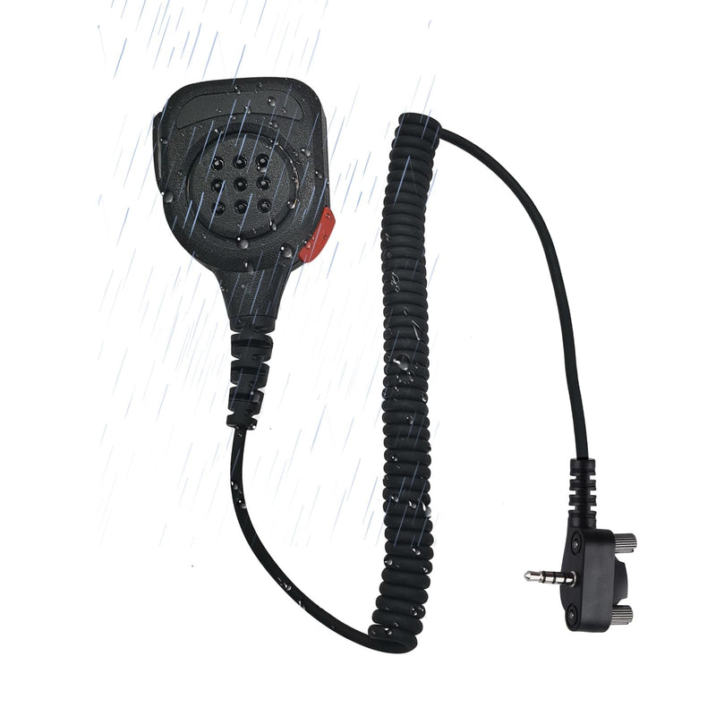 Walkie Talkie Shoulder Mic 3.5mm Screw in Speaker Microphone 3.5mm Jack for Motorola Vertex Standard Radio vx-261 vx261 vx 261 evx-261 evx s24 evx-s24 evx-534(IP65 Waterproof) (Black) Black