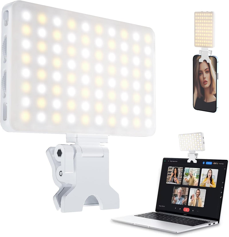 80 LED Selfie Light for iPhone,figifidia protable Phone Light with 3 Lights Modes,2500-9000K Brightness CRI95+ Power Panel Fill Light for Phone/Laptop/Tablet/tiktok Makeup, Video Conference