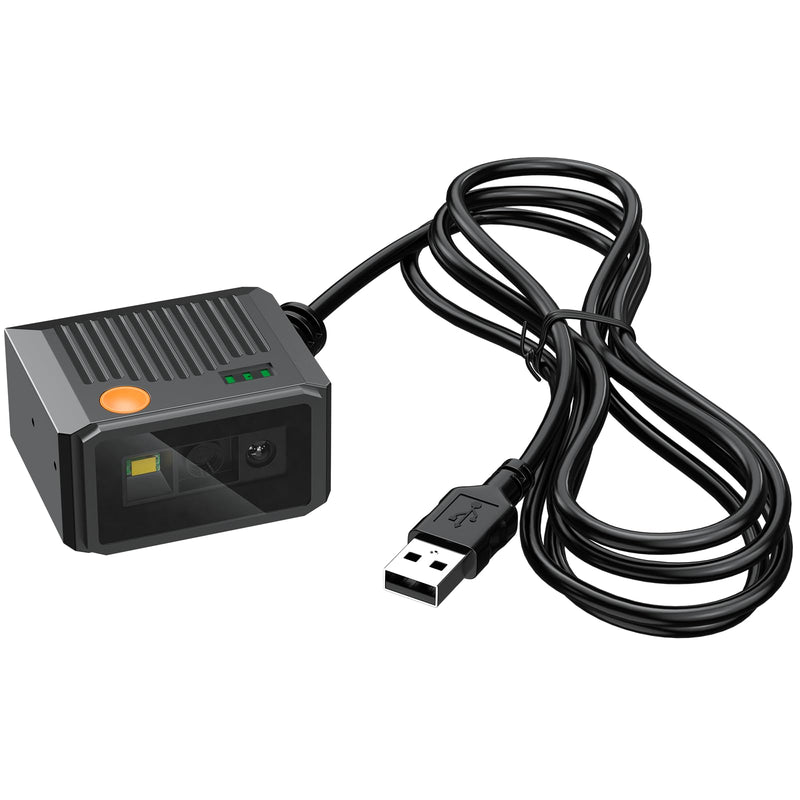 Symcode 2D Barcode Scanner - Fixed Mount, Ultra-Rugged Metal Cover, Auto Sensing 1D 2D QR Code Scanner