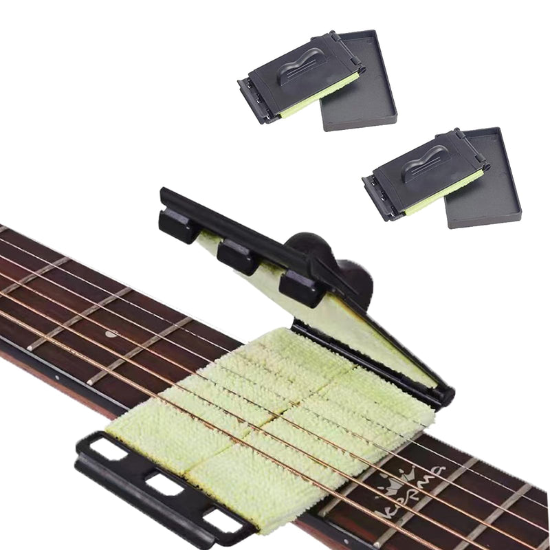 [AUSTRALIA] - 2-Pack Guitar String Cleaner, Guitar String & Fretboard Cleaning Kit Premium Guitar String cleaning Cloth Scrubber for Violin/Cello/Bass/Ukulele/Electric Guitars 