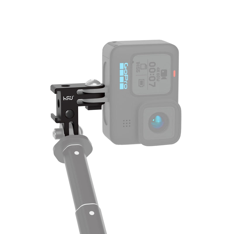 HSU Vertical Mount for GoPro, Aluminum 90 Degree Cold Shoe Direction Adapter, 1/4"-20 Screw Hole Tripod Mount for GoPro Hero 12/11/10/9/8/7/6, DJI Osmo Action 4/3 AKASO Action Camera and More