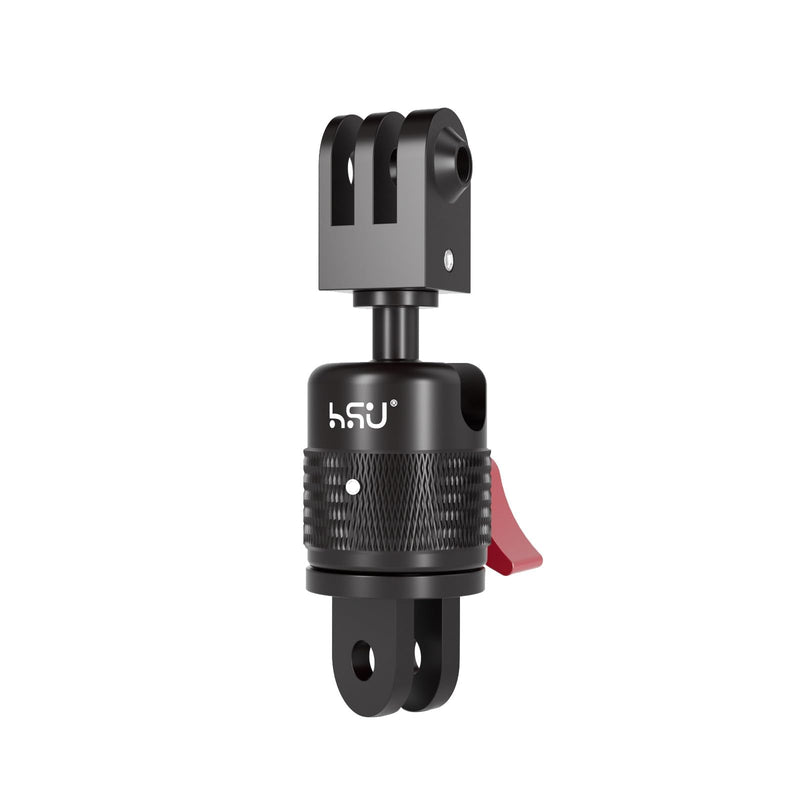 [AUSTRALIA] - HSU 360 Degree Rotation Camera Mount, Aluminum Vertical Bracket Tripod Adapter Compatible with GoPro Hero 12/11/10/9/8/7/6/5 AKASO Campark DJI Osmo Action 4/3 and Other Action Cameras 