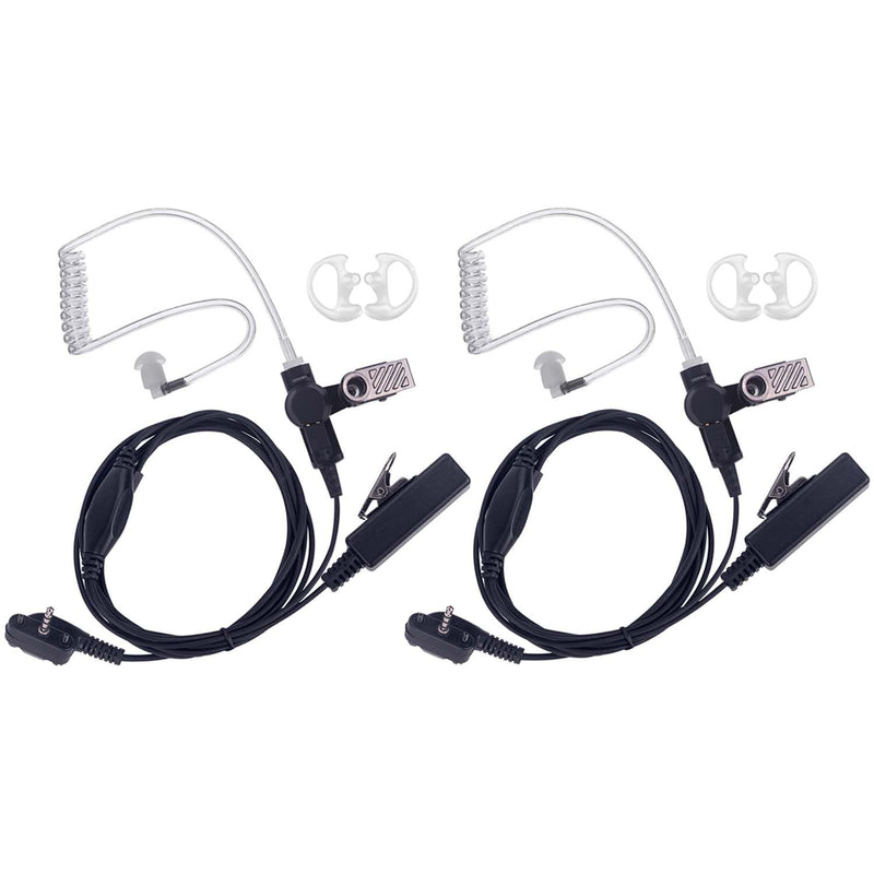 VX-261 Earpiece with Mic for Motorola Vertex Standard Radio EVX-261 VX-231 EVX-531 EVX-534 VX-180 VX-298 VX-350 VX-351 Covert Acoustic Tube Headset with One Pair Medium Earmolds,2 Pack