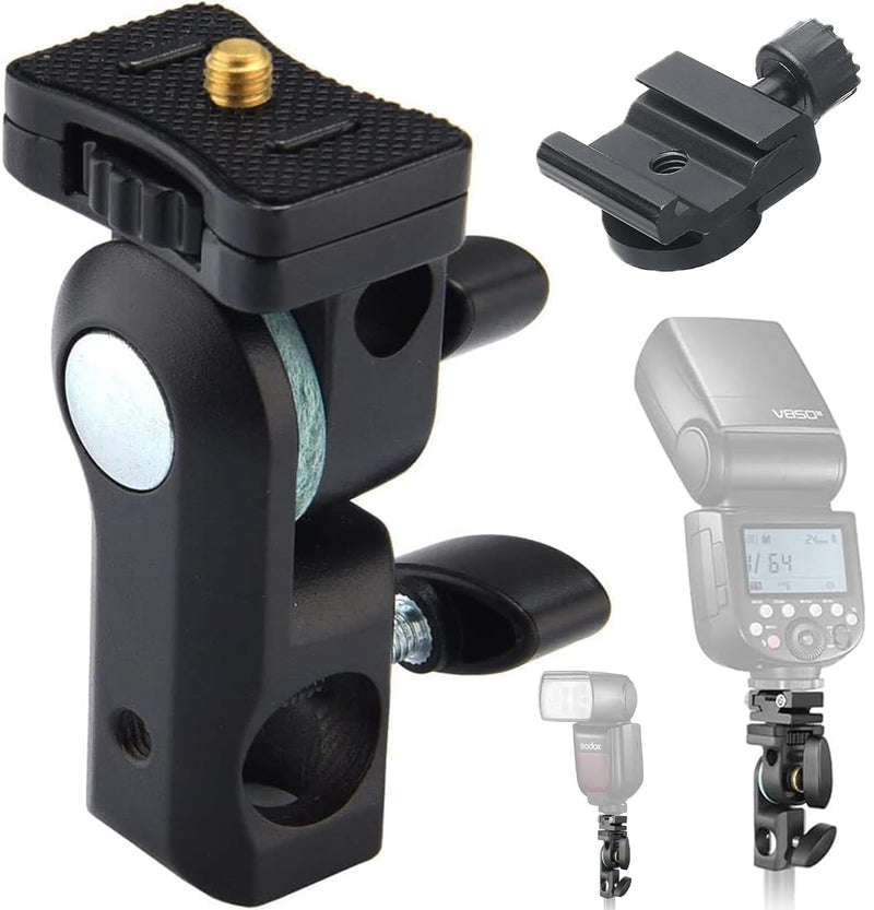Godox Umbrella Mount Flash Bracket AD200 Accessories - Model AD-E2 with Stable Support, 1/4 Inch Screw, and Cold Shoe Mount for , V1,V860III, TT600, AD200Pro, AD300Pro