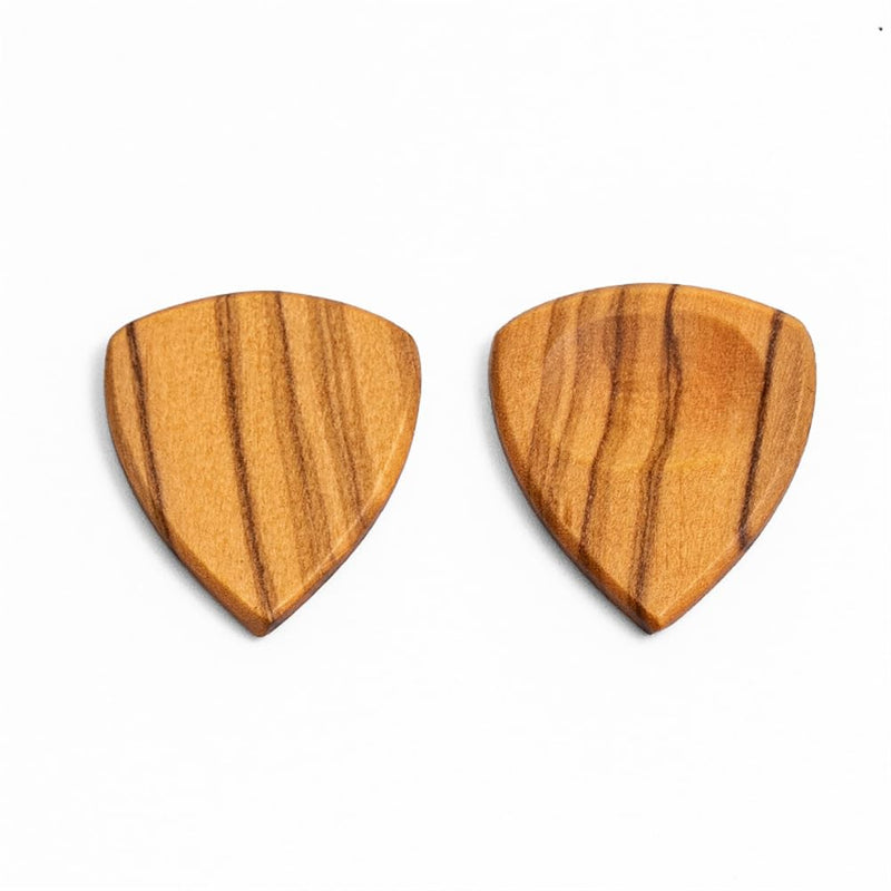 Set of 2 guitar picks made of real wood | For electric, acoustic and bass guitars in various strengths, 1 inch