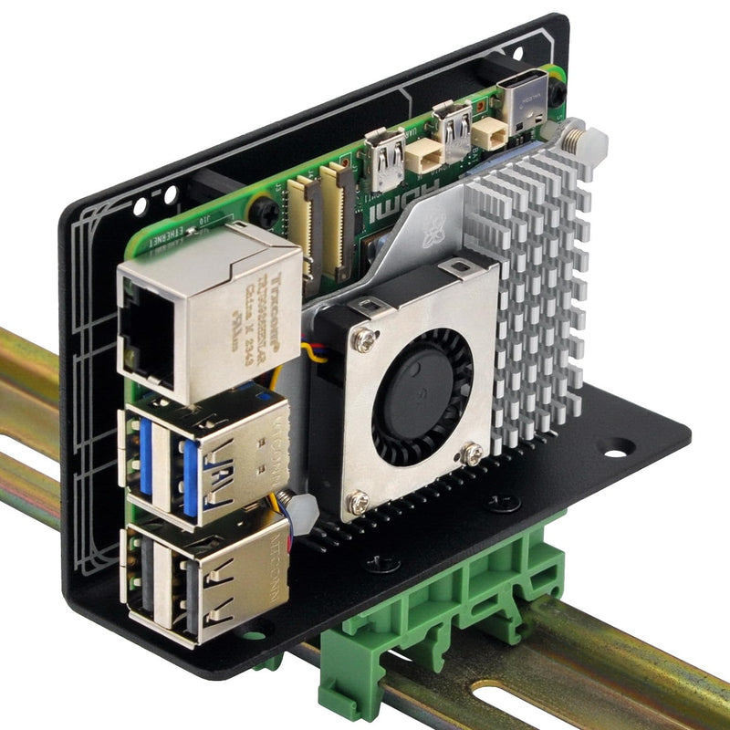 DIN Rail Mount Bracket for Raspberry Pi 1A+ 1B+ 2B 3B 3B+ 4B 5 Zero/Arduino UNO R2 R3 R4 Mega2560 / BeagleBone