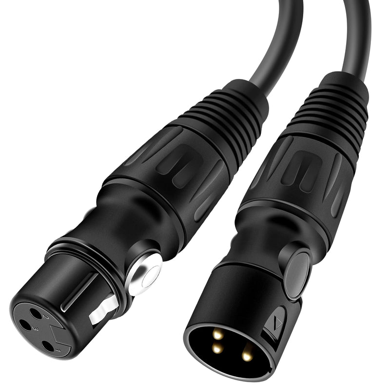 [AUSTRALIA] - XLR Cables, 20ft Microphone Cable, 3 Pin XLR Balanced Male to Female Mic Cord, XLR Speaker Cable, Black 20 Feet 