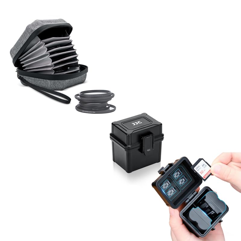 JJC Compact Camera Battery Case+Lens Filter Case up to 95mm