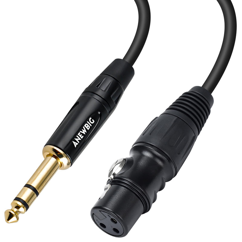 XLR Female to 1/4 TRS Cable, Quarter Inch to XLR Microphone Cable, 6.35mm Balanced Stereo Mic Cord 3.3ft 3.3 Feet
