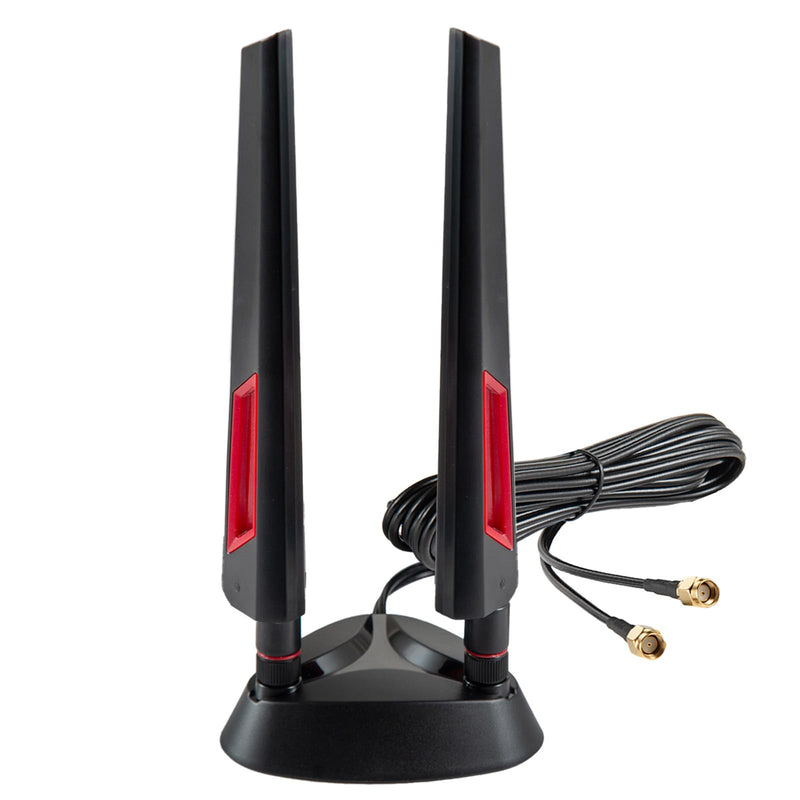 WiFi 6 6E Tri-Band 2.4GHz/5GHz/6E Magnetic Base Antenna for PC Desktop Computer Motherboard WiFi Router, Eifagur