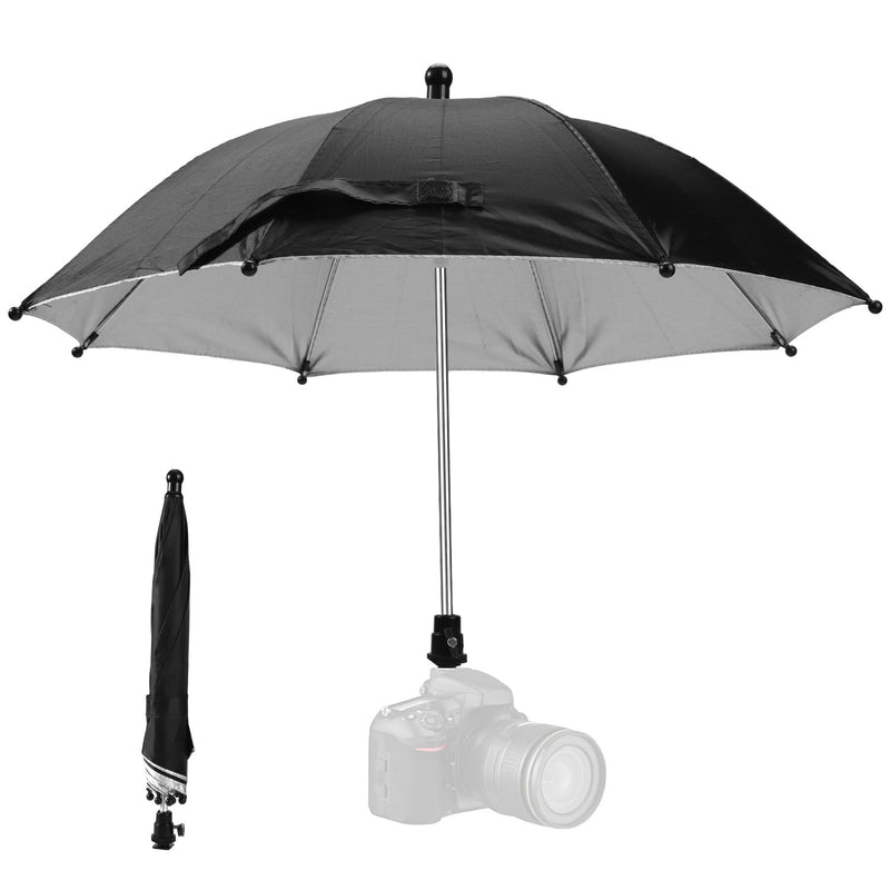 [AUSTRALIA] - Camera Hot Shoe Umbrella, Waterproof Camera Umbrella DSLR Camera Sunshade Rain Cover Protector for Canon Rebel T8i, T7, T7i, T6i, T6, SL3, SL2, EOS 90D, 80D, 2000D, 5DM4, Nikon Z9 