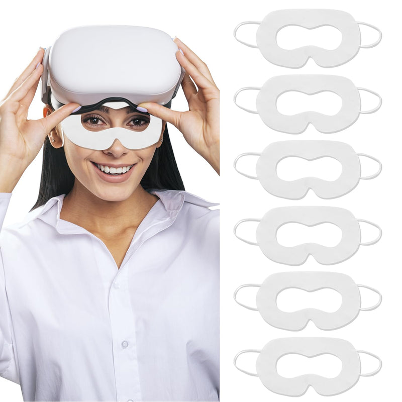 VR Face Cover, Disposable VR Face Mask Pads Facial Interface, Hygiene VR Sweat Guard Compatible with Apple Vision Pro Meta Quest 3 Quest 2 (50PCS)