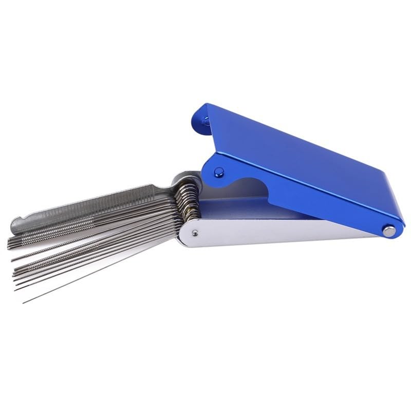[AUSTRALIA] - Blue Needle File Set Luthier Sperrins Guitar Nut Slotting File Saw Rods Slot Filing Set Needle File Set Replacement Tools Tip Cleaner Files Guitar Tools Instrument Accessories 