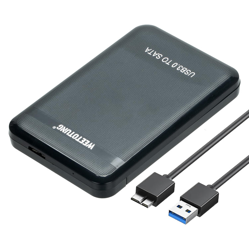 [AUSTRALIA] - 2.5 inch External Hard Drive Enclosure USB 3.0 to SATA Adapter Tool Free Hard Drive Case Support SATA I/III 7mm 9.5mm 2.5" SSD HDD with UASP for Seagate Xbox Playstation Toshiba WD (Black) 