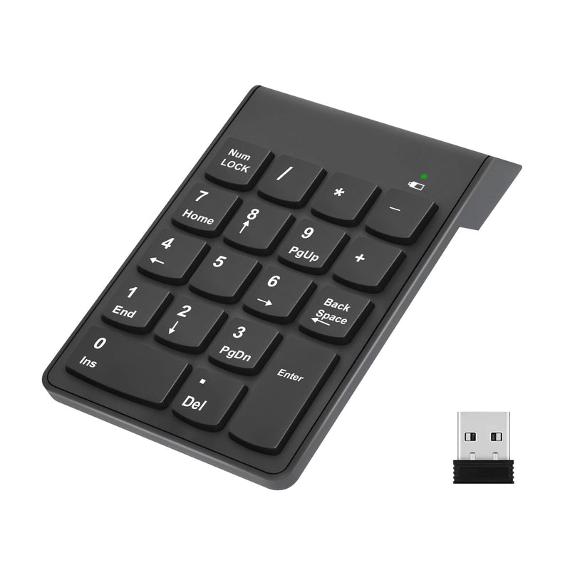 [AUSTRALIA] - Wireless Number Pad, Numeric Keypad Numpad Keyboard 10 Key USB Keypad Office Accounting Essentials Desktop Computer Laptops Accessories Compatible Chromebook NoteBook EliteBook MateBook etc. Onyx 