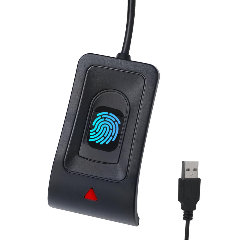 Desktop USB Fingerprint Reader, Computer Fingerprint Key Reader, USB Security Key with Extension Cable for Auto Calibration Recognition, Password