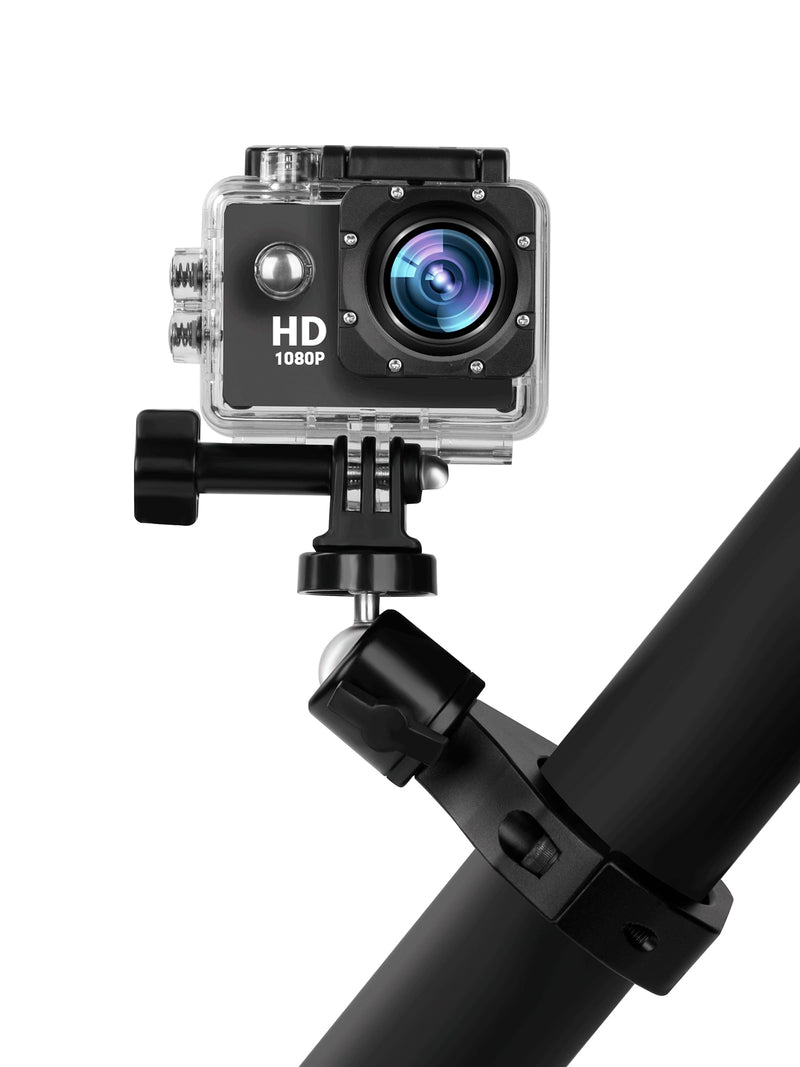 UTV Camera Mount for GoPro & More, Aluminum Bracket Fits 1.75"-2" Roll Cage on Polaris RZR, 360° Rotation UTV Camera Holder Compatible with Insta360, AKASO, DJI Osmo Action Cameras