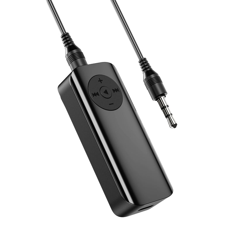 Bluetooth 5.3 Transmitter Receiver, [Upgraded] Aux Bluetooth Adapter for Car, Bluetooth Audio Receiver, Support TF Card, Hand-Free Call, Navigation, for Car Home Stereo, TV, Headphones