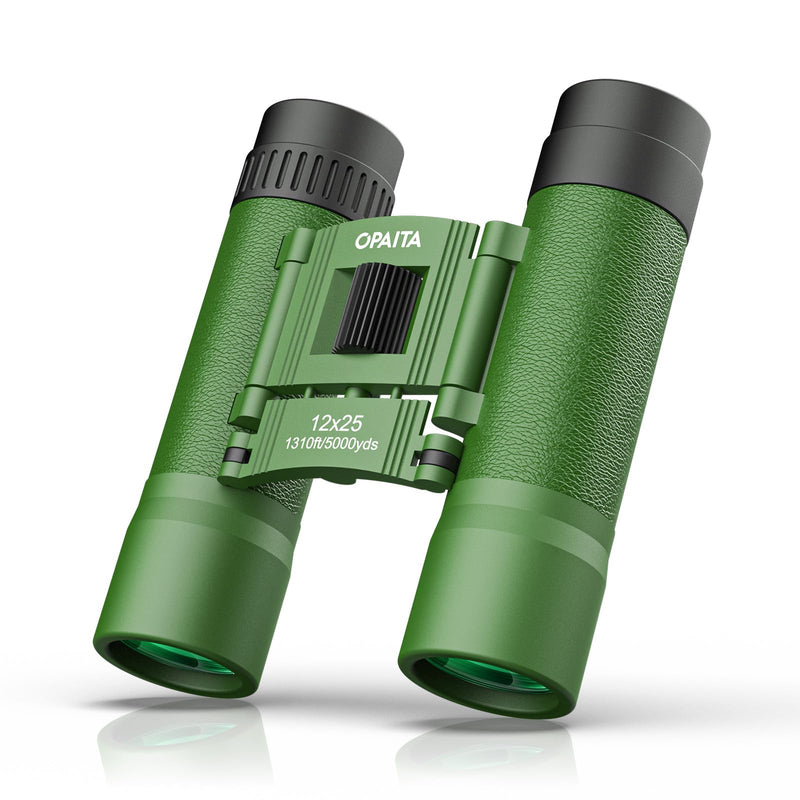 12X25 Compact Binoculars for Kids Bird Watching - Opaita Small Folding Binocular for Adults - Mini High Powered Binocular Lightweight Easy Focus Binoculars for Travel Hunting