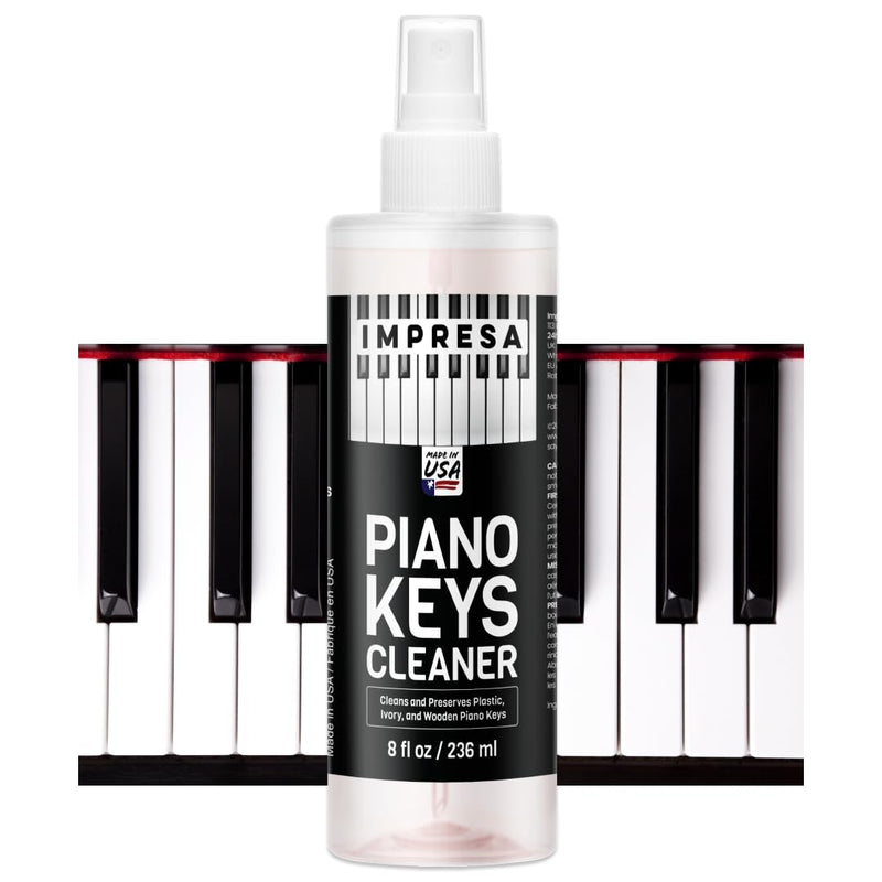 [AUSTRALIA] - IMPRESA Piano Key Cleaner Spray - Piano Keyboard Cleaning Kit & Solution - Non-Toxic Low-Odor Keyboard Cleaner for Grand & Baby Grand Keys - 8 Fl Oz, Clear, Pack of 1 