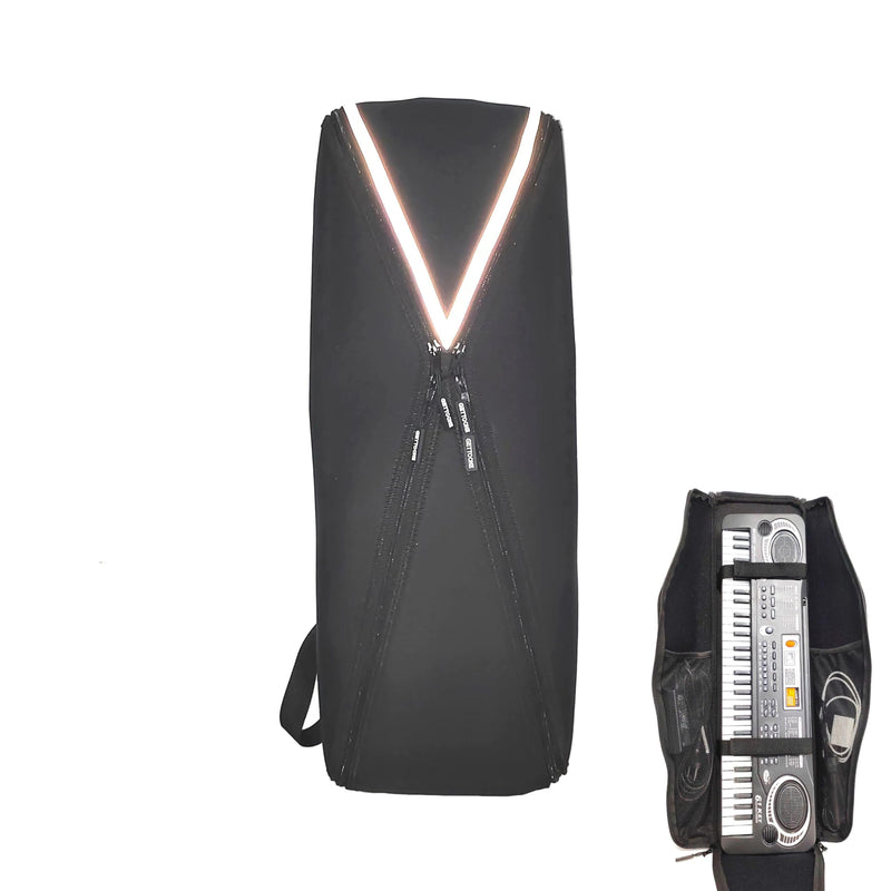 Electronic Keyboard Bag For 32 Keys Piano Dust Cover Bag with Adjustable Straps and V-Shaped Reflective Design-Easy to Carry(Long 22 IN Width 6.5 IN Height 2.56 IN) Small