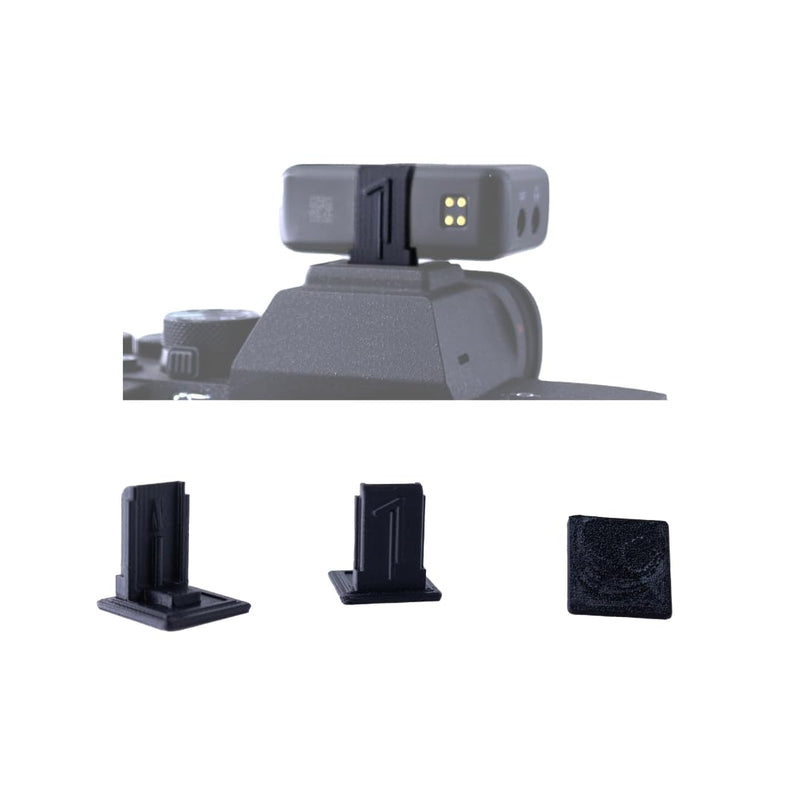 [AUSTRALIA] - Cold Shoe Mount Replacement for DJI Mic, 3D Printed, Fits Camera Hot Shoe Mounted (3 Pack), Black, BCDM1M 