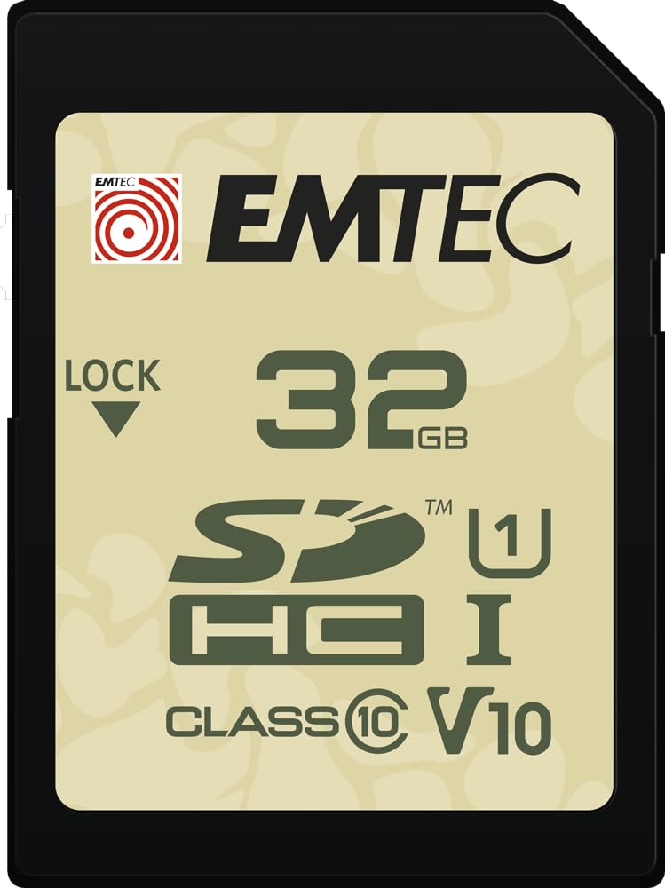 EMTEC 32GB Outdoor SD Card - UHS-I U1 V10 - IPX7 protection - ideal for full HD videos