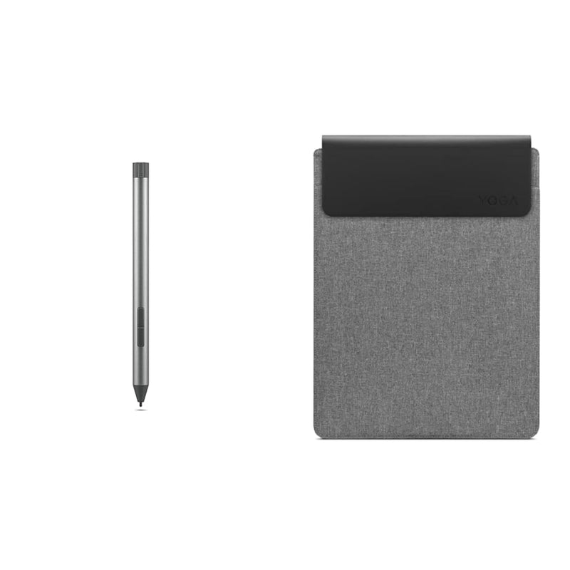 Lenovo Digital Pen 2 for IdeaPad & Yoga Laptops - Ultra-Tactile Elastomer Tip with 4,096 Pressure Levels & Extended Battery Life + 16" Yoga Laptop Sleeve Case with Accessory Pocket